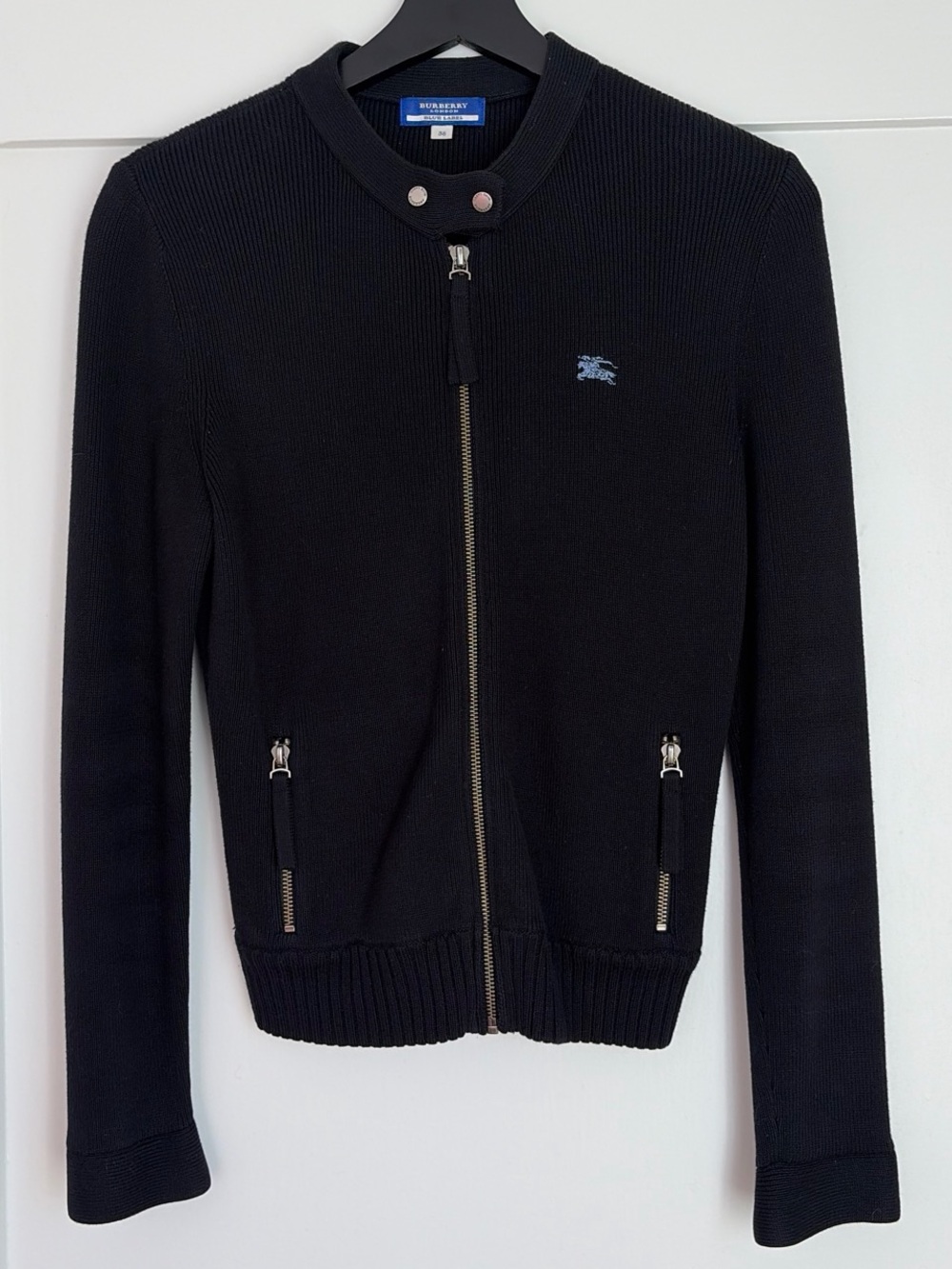 Burberry Knitted Zip Up Sweater